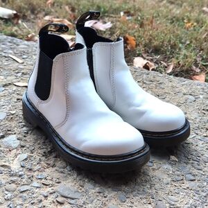 Kids Dr. Martens white boots
